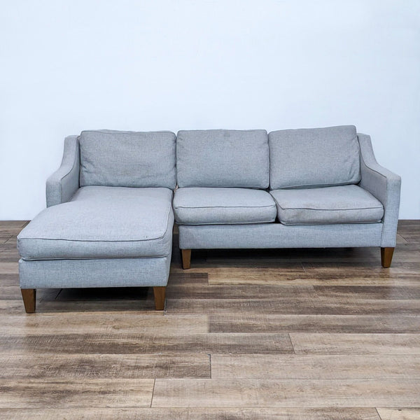 West Elm Compact Gray Sofa Chaise