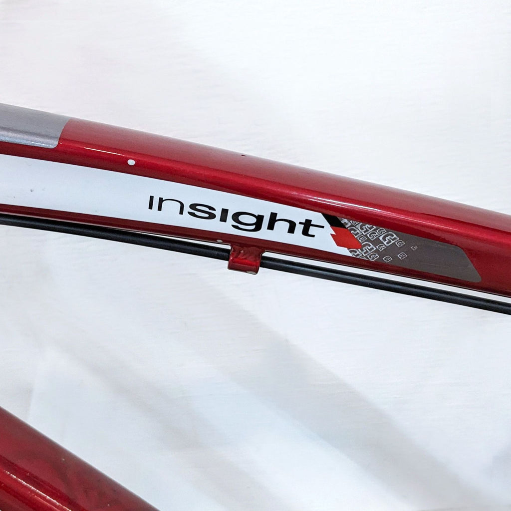 3. Close-up of a Diamondback bike's frame detail, highlighting the 'Insight' model name and its robust build for outdoor adventures.