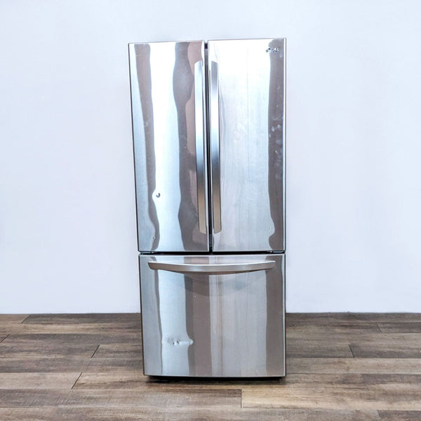 LG LFCS22520S/00 French Door Refrigerator with a sleek stainless steel finish and bottom freezer.