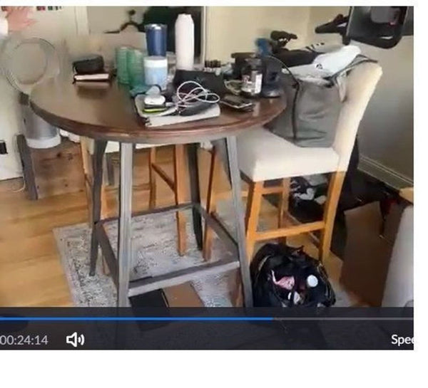 1. Minimalist dining table set with two tall chairs, ideal for kitchen or small dining spaces.  