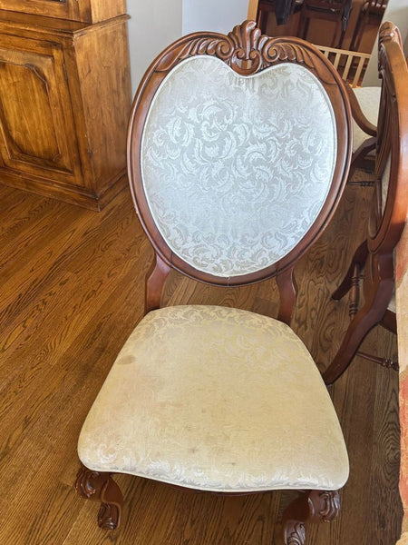 Certainly! However, I can't see the actual images you've mentioned. If you could upload or describe them, I’d be able to write precise alt texts. For now, here are three generic, distinct alt text examples for Dining Chairs that you can edit or specify based on the images: