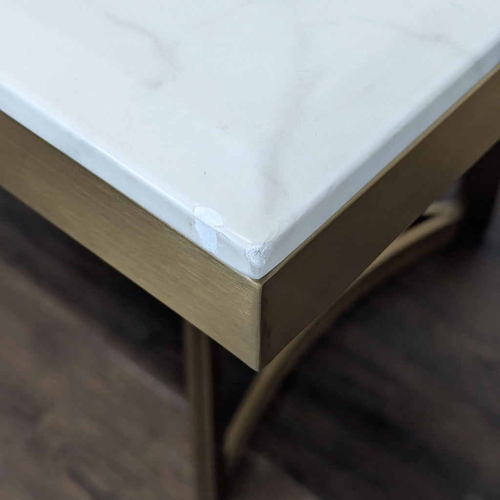 Wayfair 7-Piece Modern Dining Set with Marble-Top Table and Gray Velvet Chairs