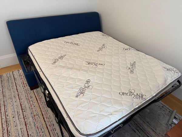 Viesso sleeper sofa bed with organic latex mattress and stuffing, shown in Picture 1.