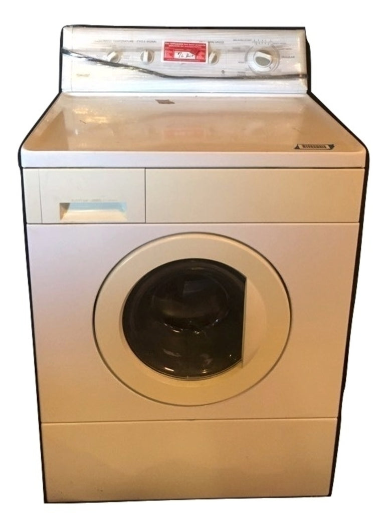 1. Kenmore front-load washer, older model, fully serviced and in working condition, shown from the front.
