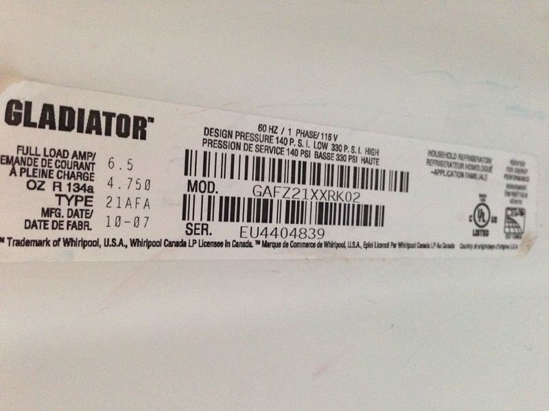 Gladiator GAFZ21XXRK02 Refrigerator