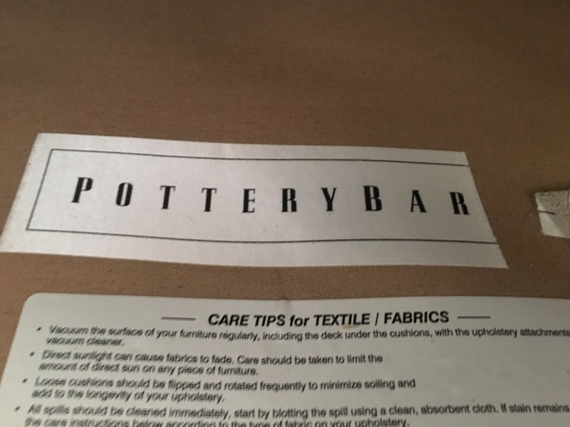 Pottery Barn Contemporary Armchair and Ottoman Set