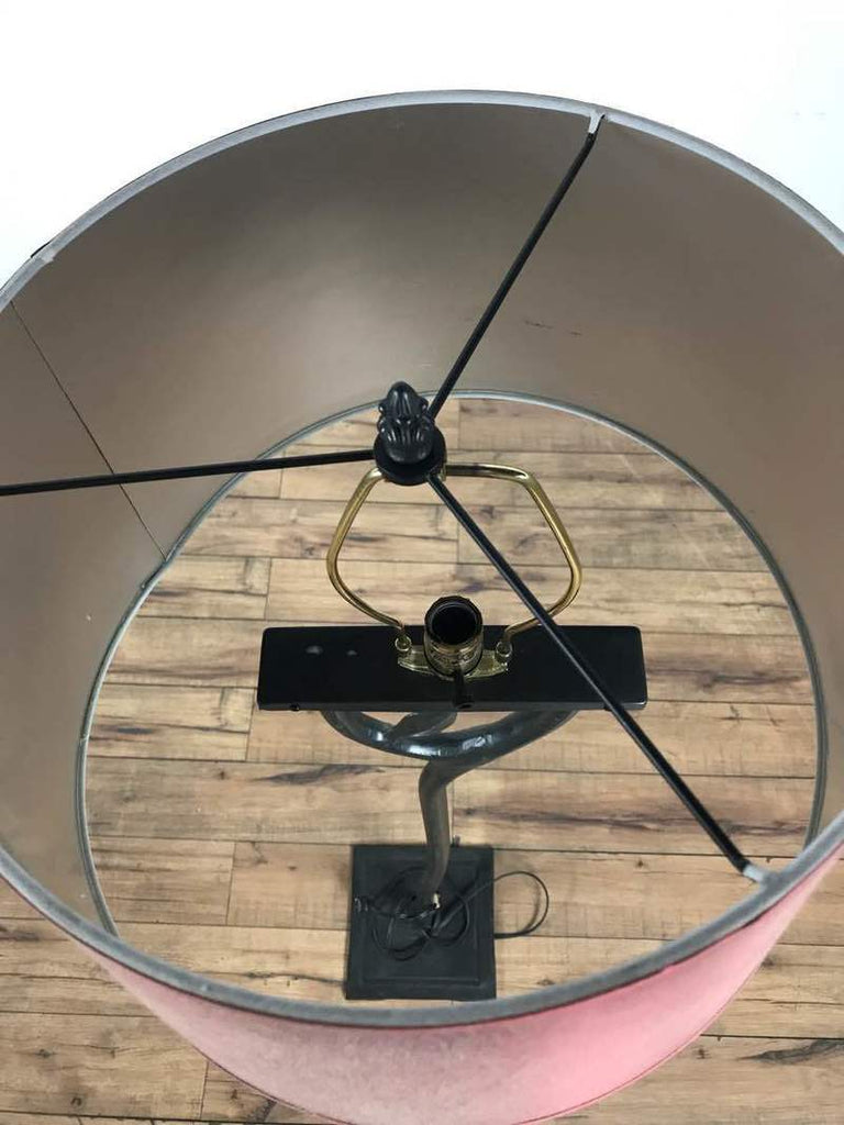 3. Top-down view of the Reperch lamp, highlighting the lampshade interior and lamp socket.