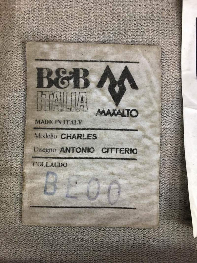 B&B Italia 'Charles' Gray Upholstered Sectional Sofa