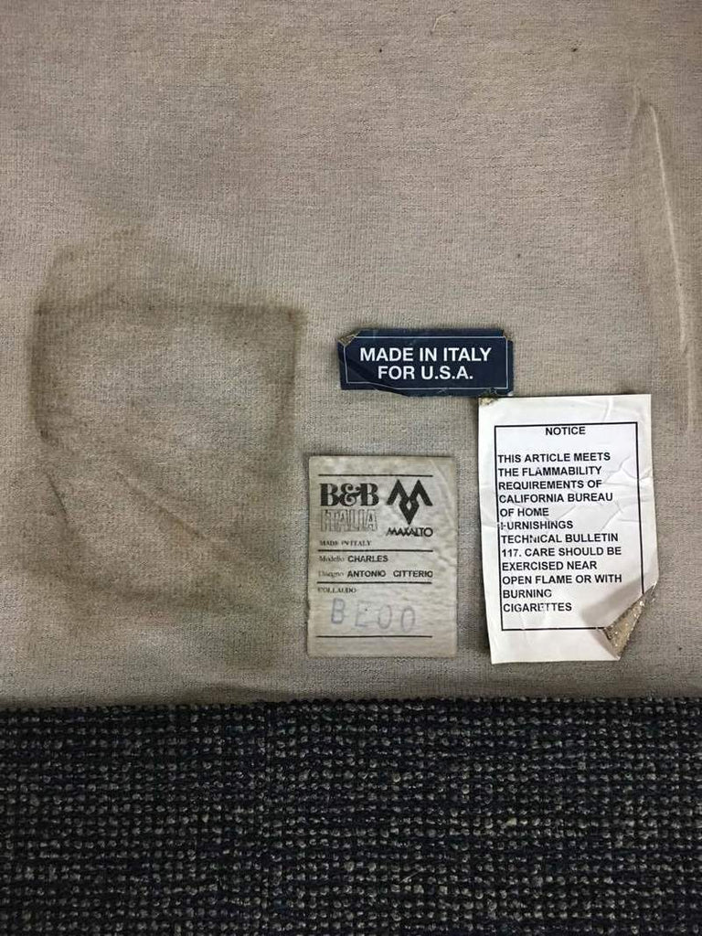 B&B Italia 'Charles' Gray Upholstered Sectional Sofa