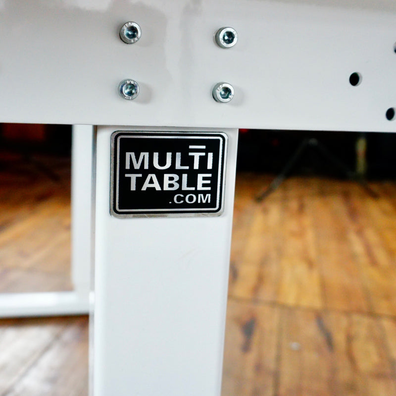 Contemporary Mod Table Adjustable Black And White Standing Desk