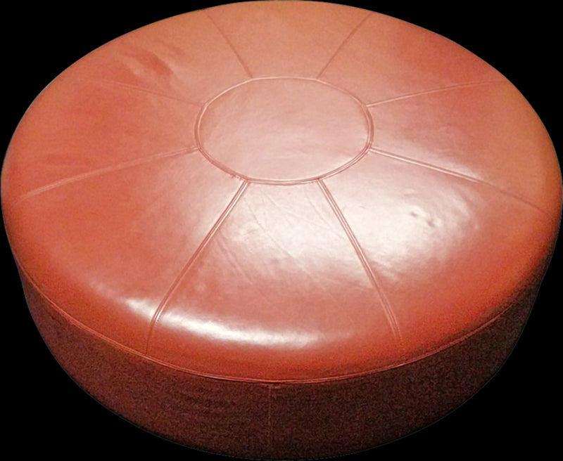 Marco Red Upholstered Leather Ottoman Coffee Table