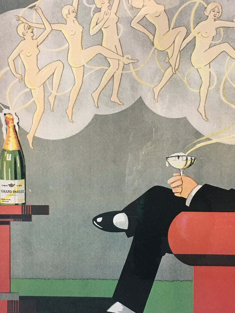 Contemporary French Inspired "Grand Parisy Champagne" Art Print