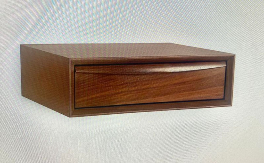 a wooden cabinet with a wooden handle and a black and white cabinet 