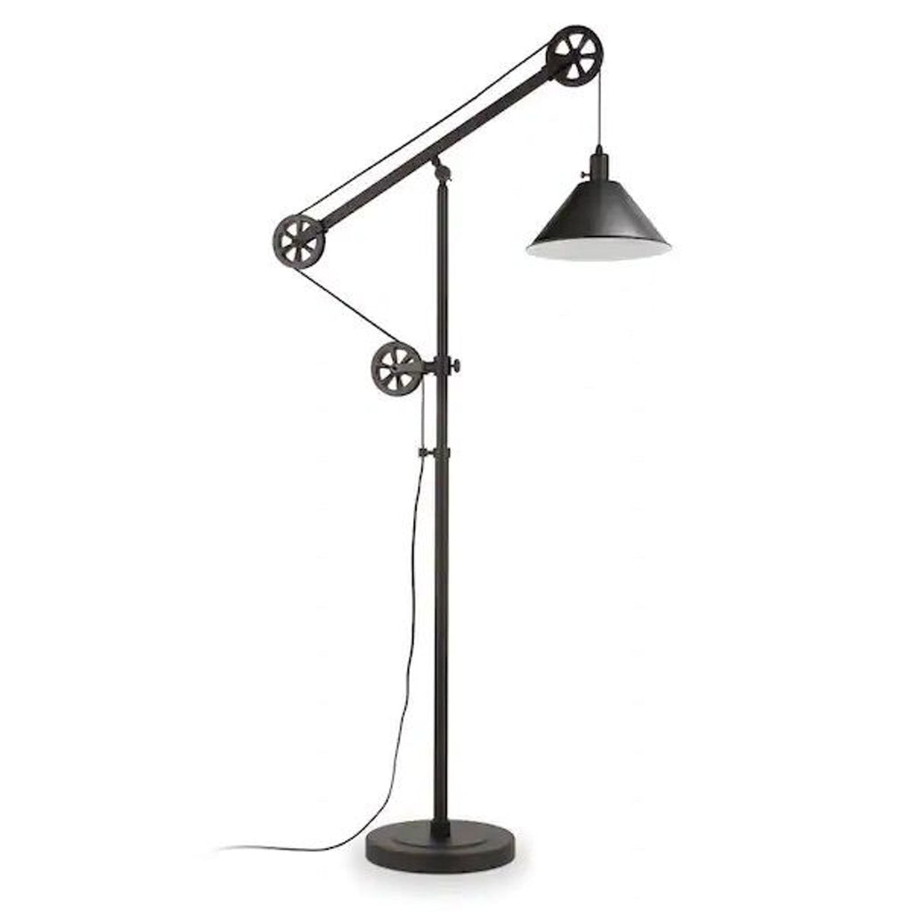 the [ unused0 ] floor lamp is a modern, industrial design that is sure to make a