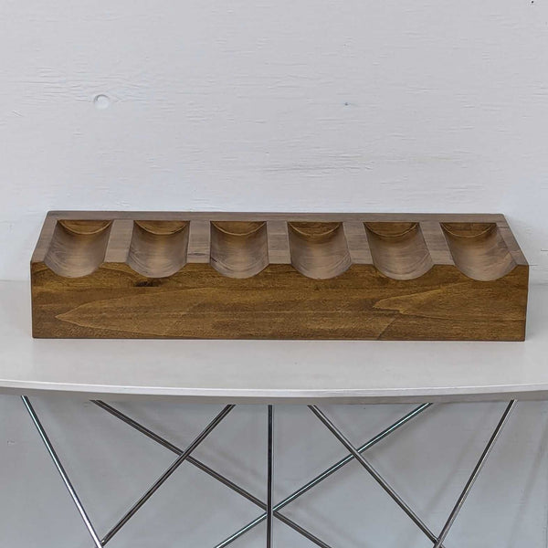 a handmade walnut and walnut tray.