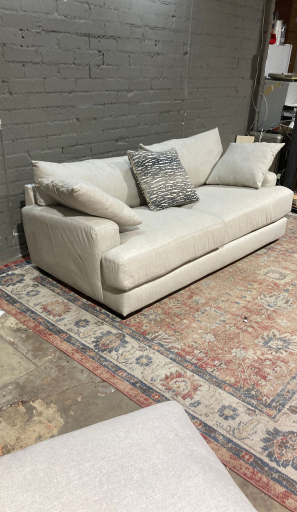 Beige Upholstered Sofa