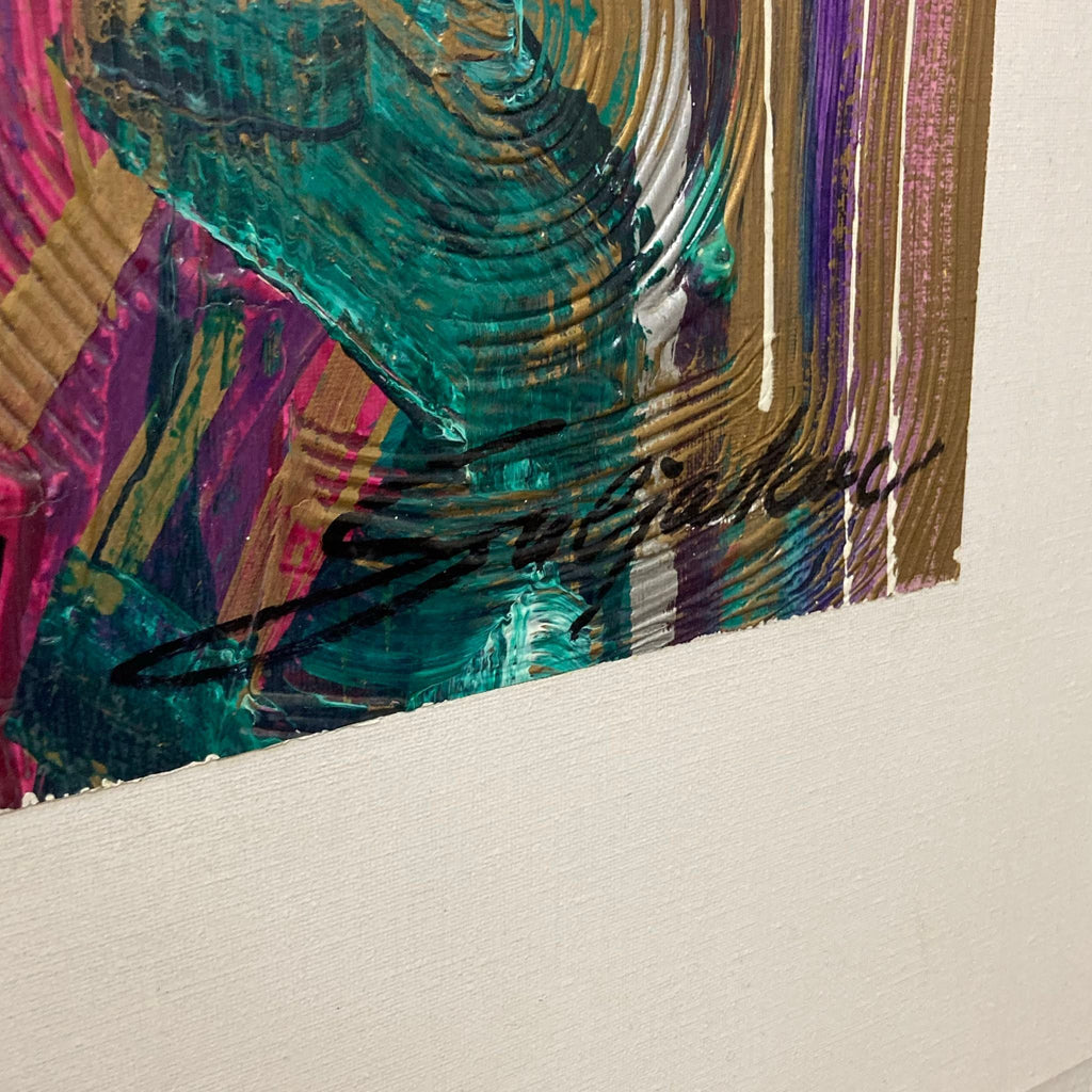 Abstract Musician Signed Acrylic Paintong by Vadik Suljakov