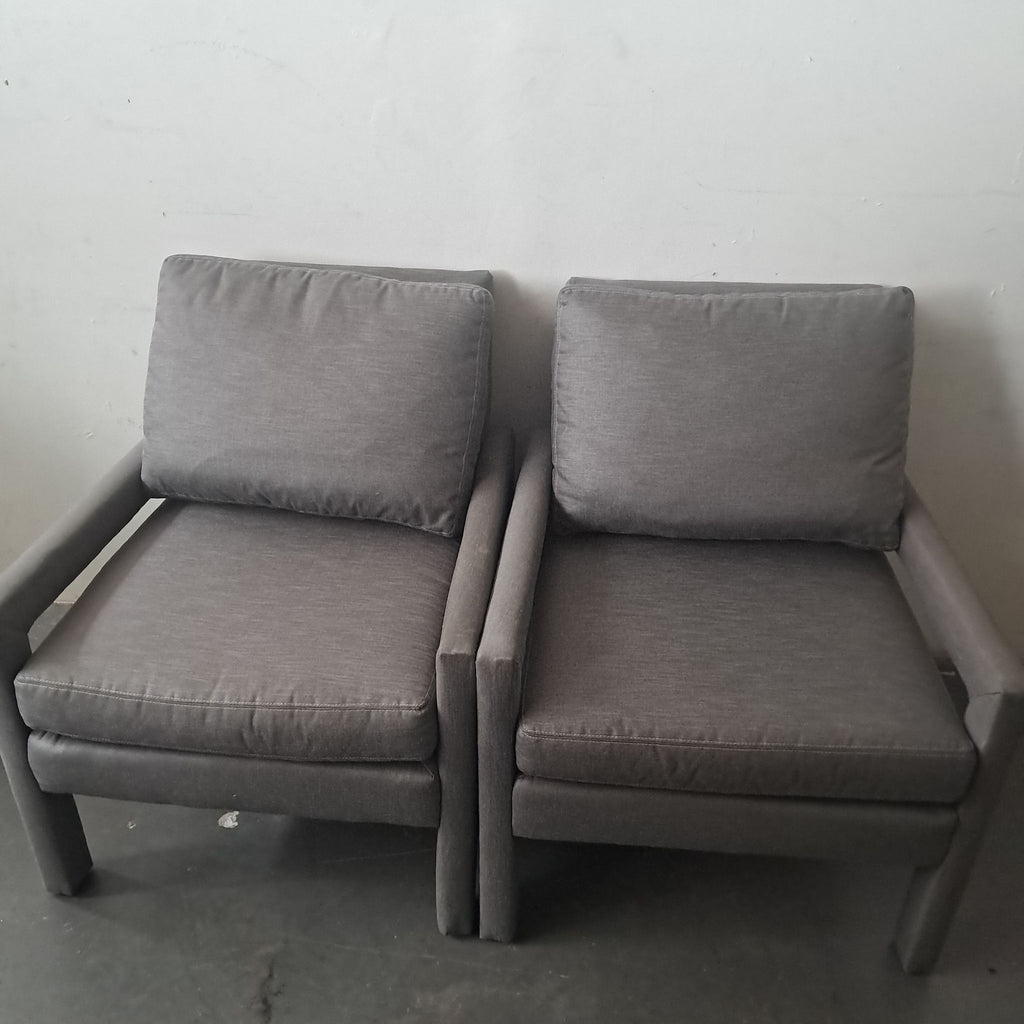 Pair of Jayson Home Collection Modern Gray Lounge Chairs