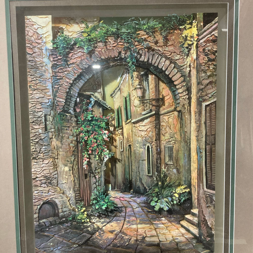 ""Cobbled Streets, St Remy"" Framed Artwork by Roger Duvall (limited edition)
