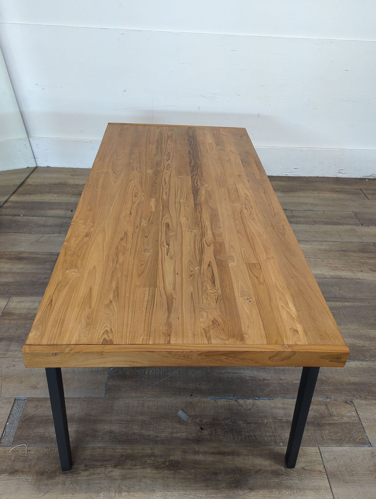 Crate & Barrel Lakin Oak Wood Extendable Dining Table