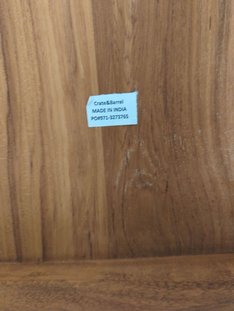 Crate & Barrel Lakin Oak Wood Extendable Dining Table