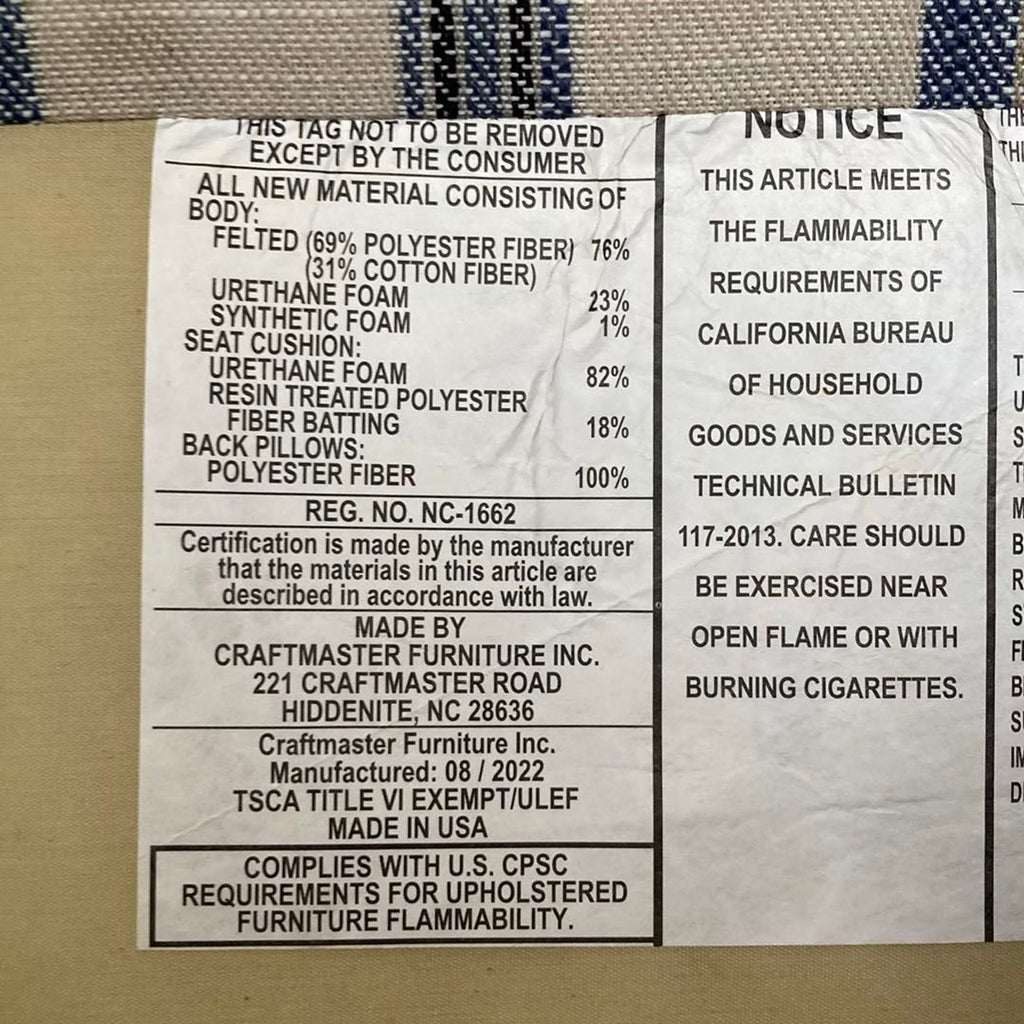 Paula Deen by Craftmaster Furniture Striped Lounge Chairs – Set of 2, Blue & White