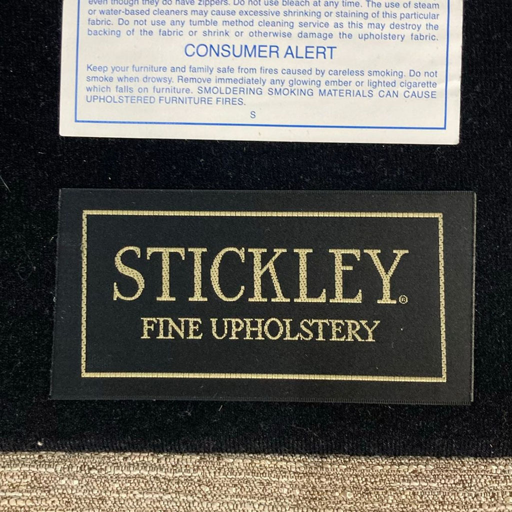 Stickley 3-Seat Sofa in Light Beige Fabric with Cushions
