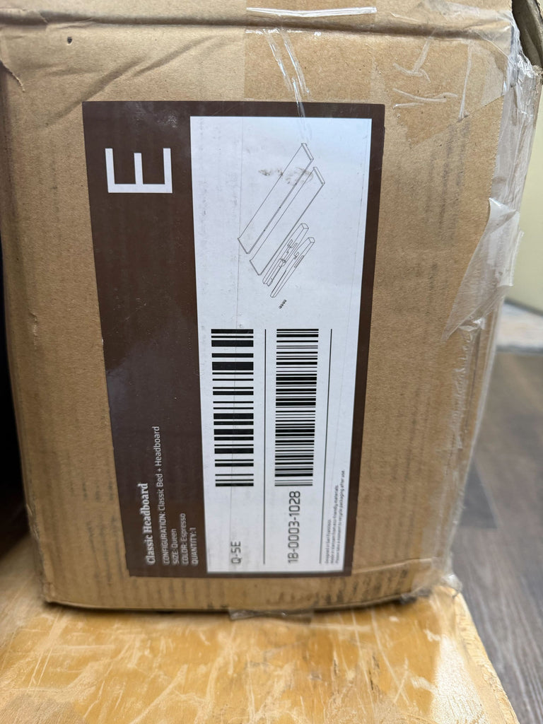 Create & Barrel Anneli Upholstered Queen Bed (Color: Expresso) - New in Box