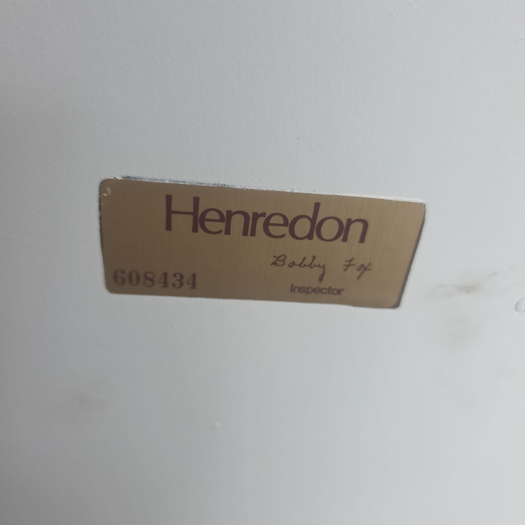Henredon White 3-Drawer End Tables with Brass Pulls - Pair