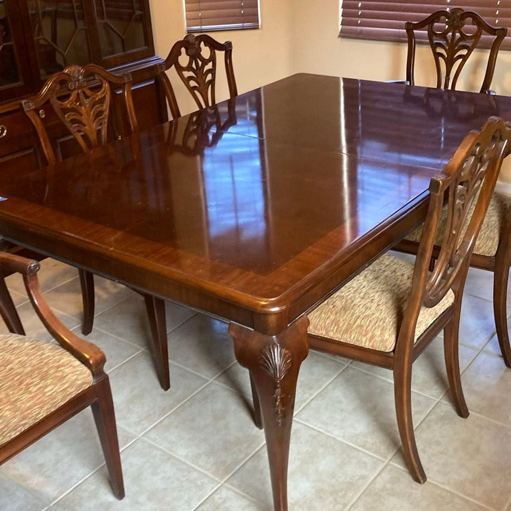 Henredon Solid Wood Dining Set with 6 Chairs