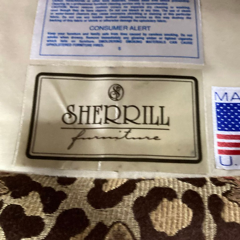 Sherrill Furniture Lounge Armchairs Set of 2 – Classic Pattern Upholstery