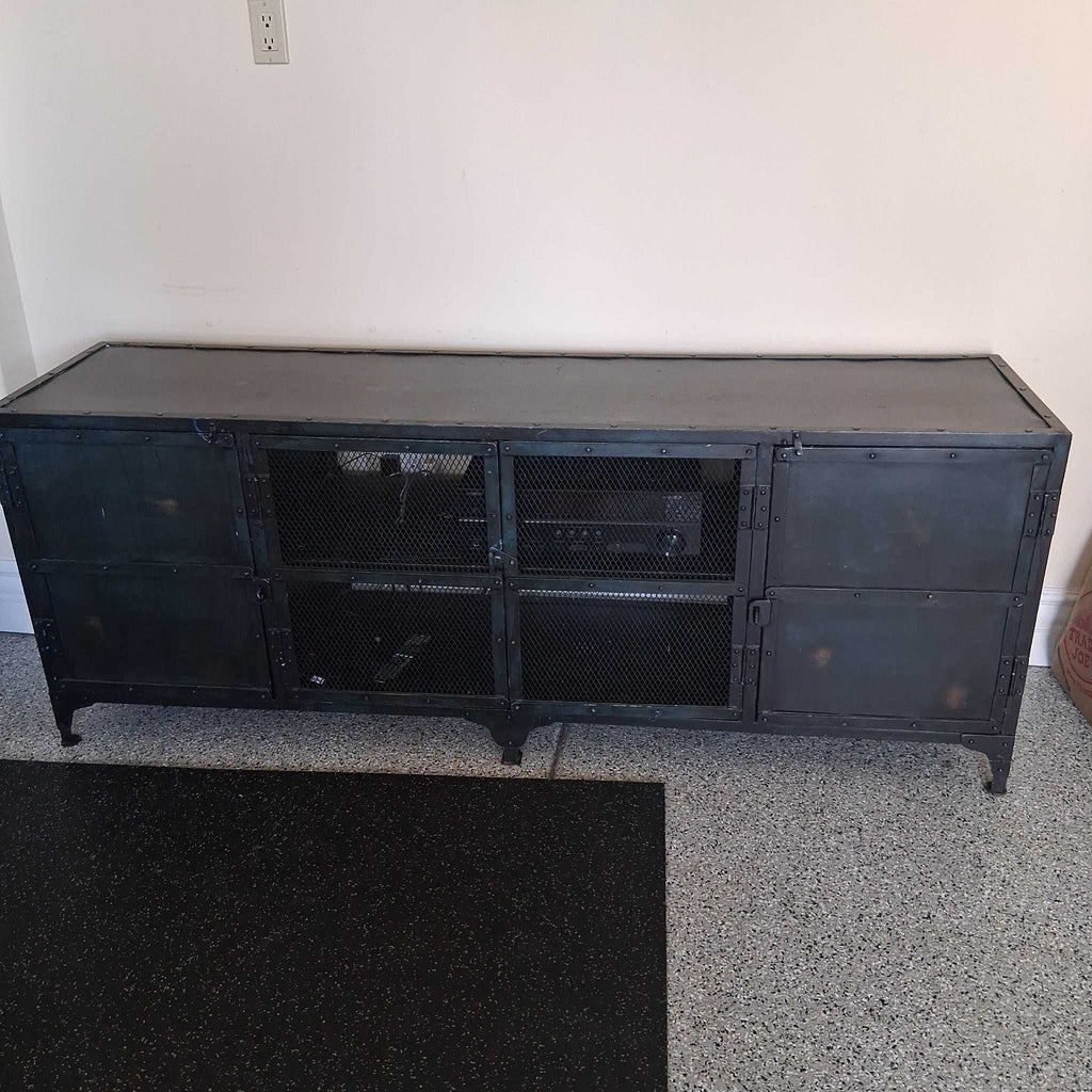 Restoration Hardware Industrial Metal Sideboard/Credenza - Modern Storage Cabinet