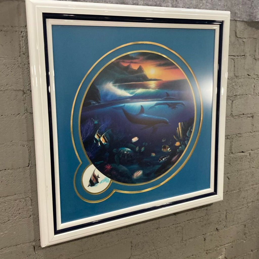 "Whales in Sunset" Print by Robert Wyland