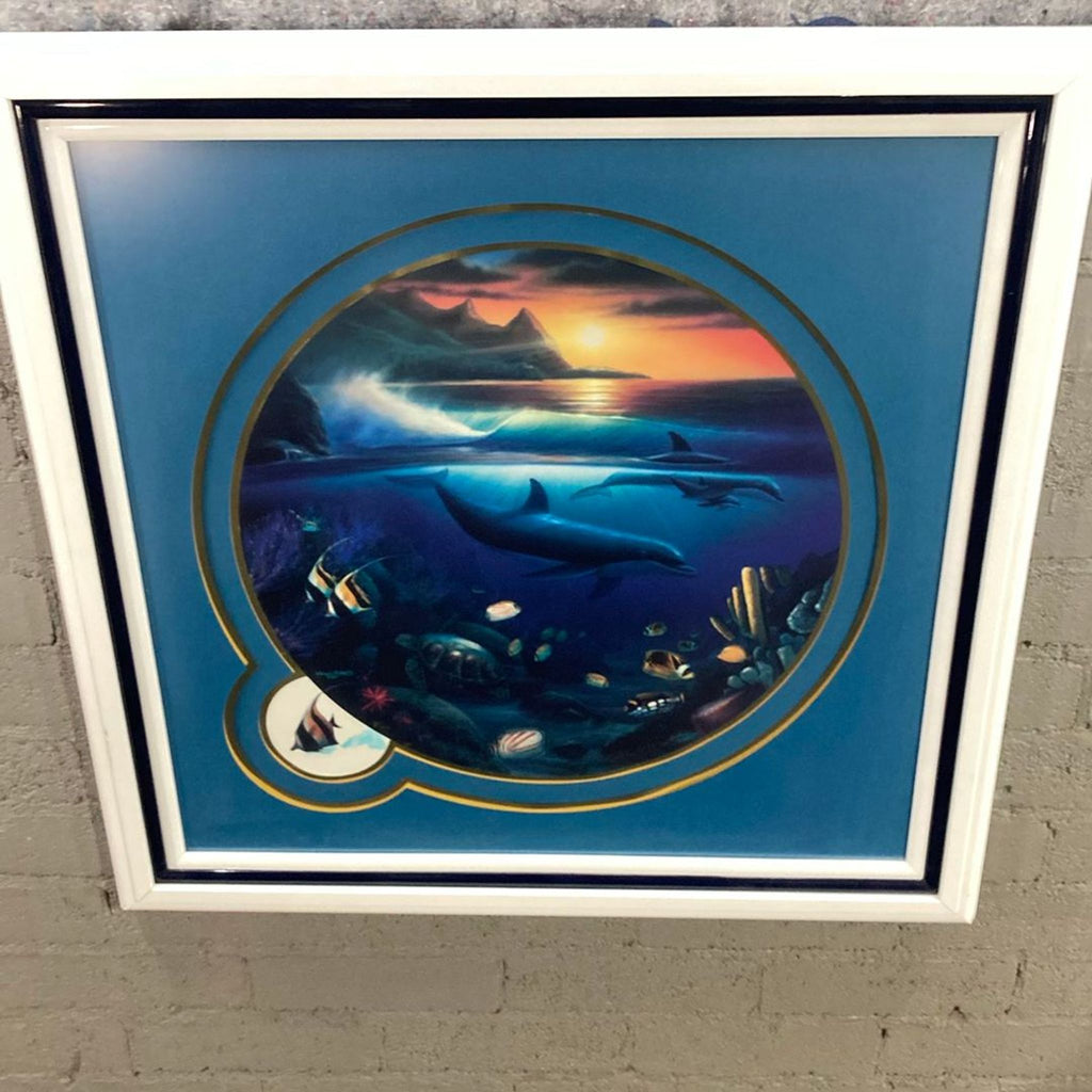 "Whales in Sunset" Print by Robert Wyland