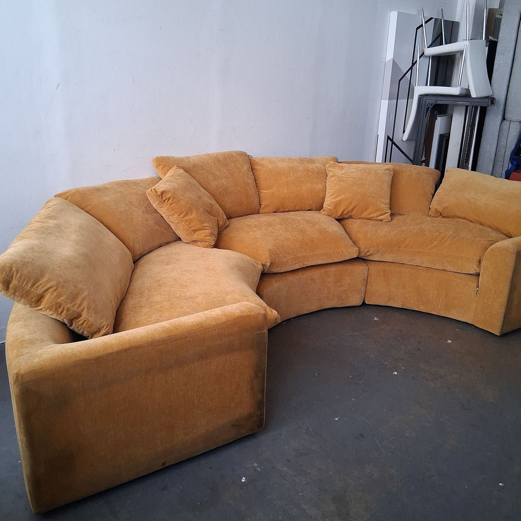 Joybird Bryant Semicircle Sectional (3 Piece) in Harper Amber Gold