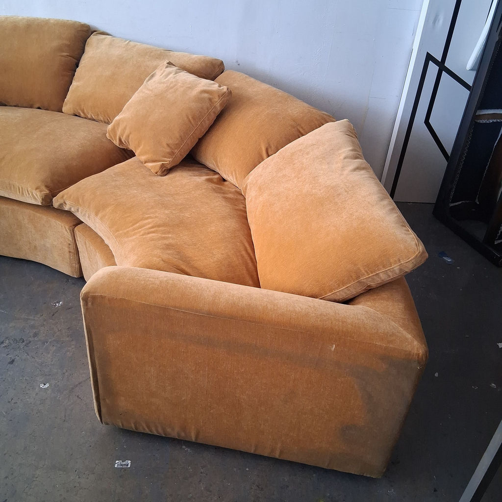 Joybird Bryant Semicircle Sectional (3 Piece) in Harper Amber Gold