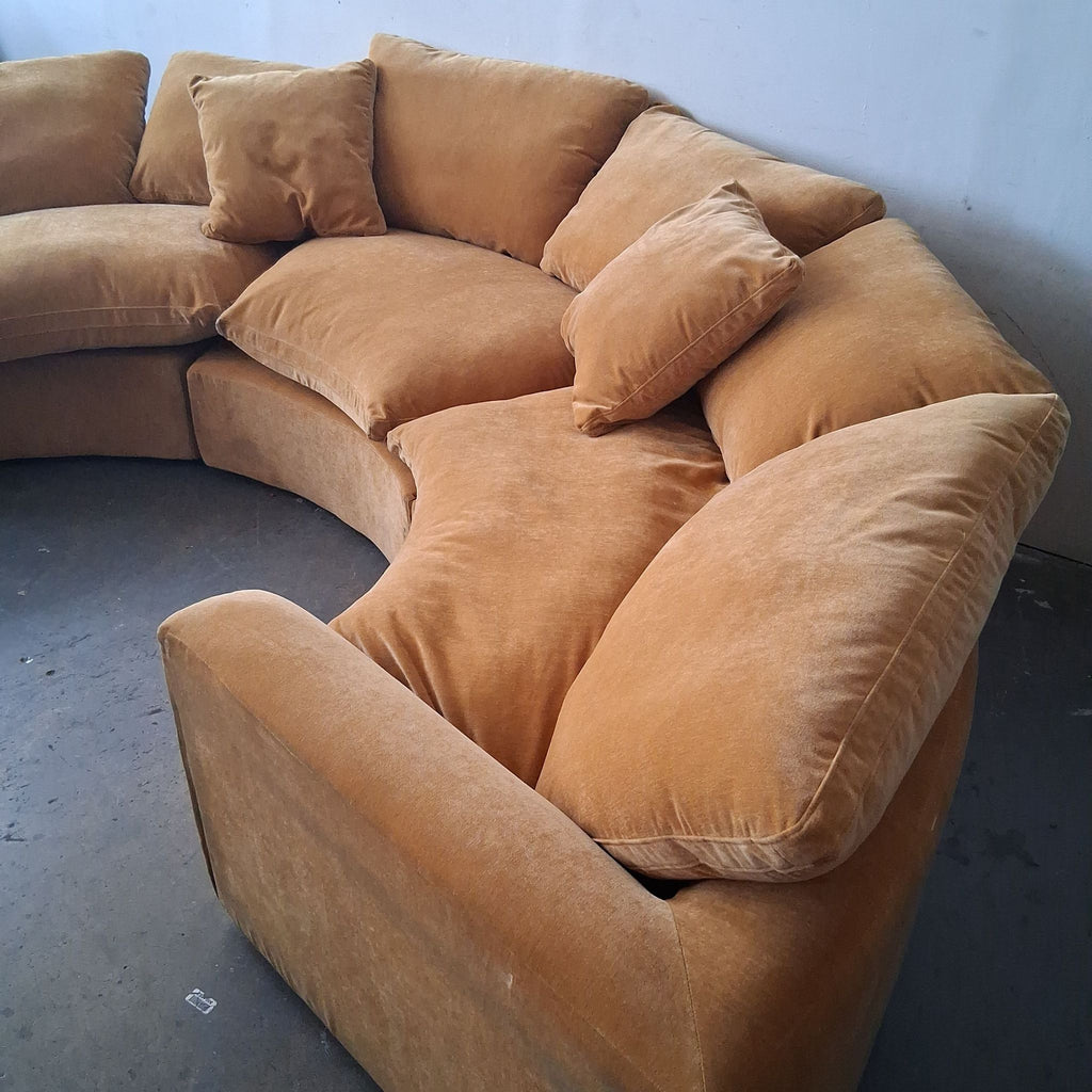 Joybird Bryant Semicircle Sectional (3 Piece) in Harper Amber Gold