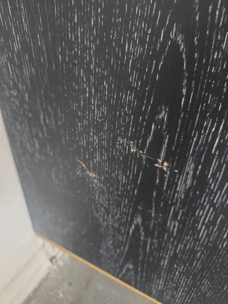 Luxe Black Textured Dresser with Gold Base - Modern Storage