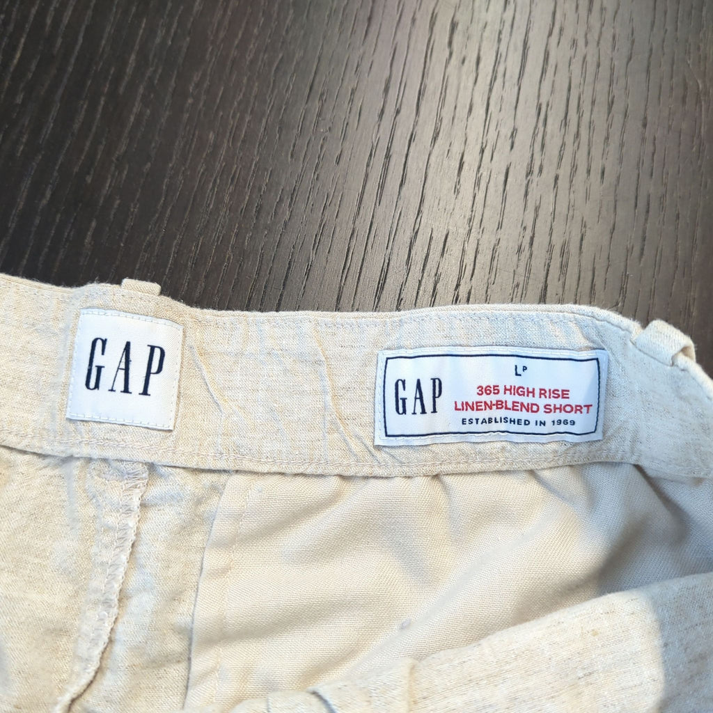 GAP Women's 365 High Rise Linen-Blend Shorts, Size L