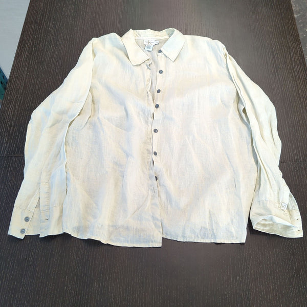 Calvin Klein Jeans Women's 100% Linen Long Sleeve Shirt Size L