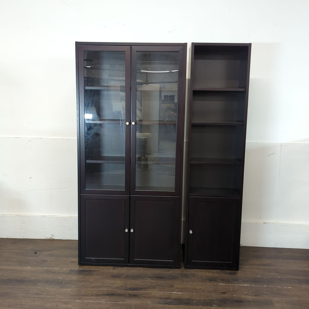A wooden cabinet from Scandinavian Designs featuring spacious storage and a contemporary Scandinavian style.  
