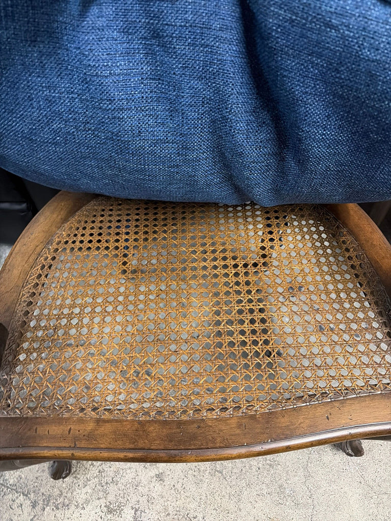 Vintage Wood Dining Chair with Cane Seat