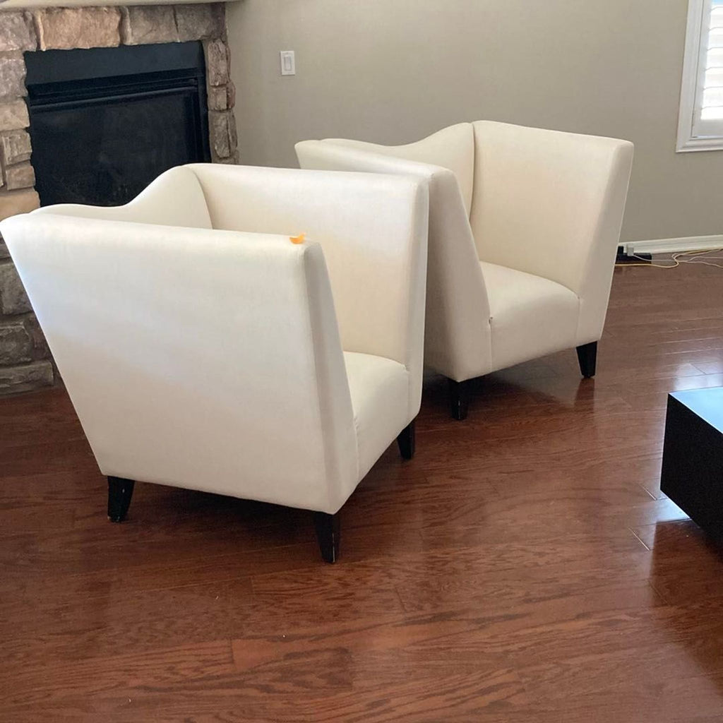 Rachel Ashwell Shabby Chic Lounge Armchairs Set of 2 - Modern Cream Upholstery
