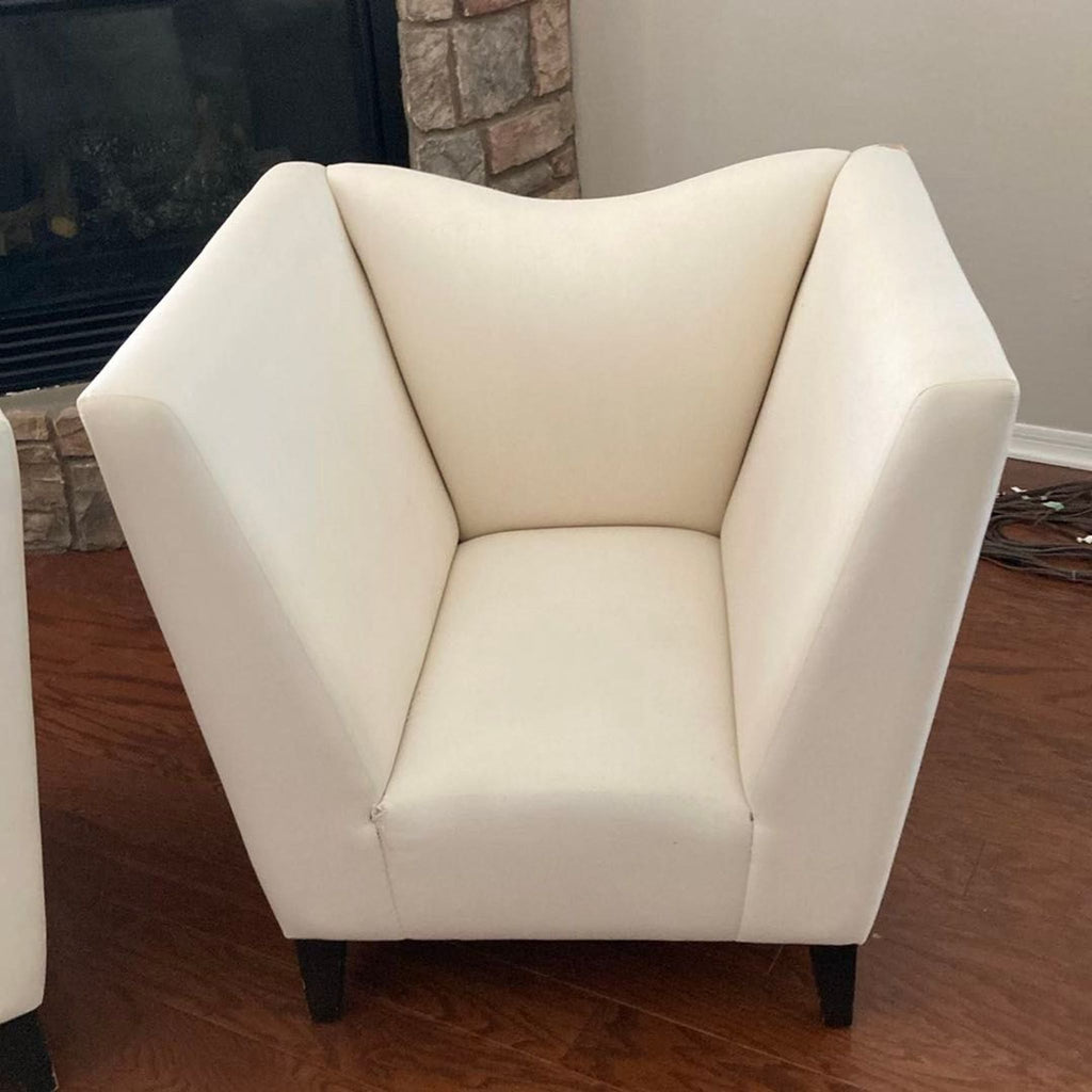 Rachel Ashwell Shabby Chic Lounge Armchairs Set of 2 - Modern Cream Upholstery