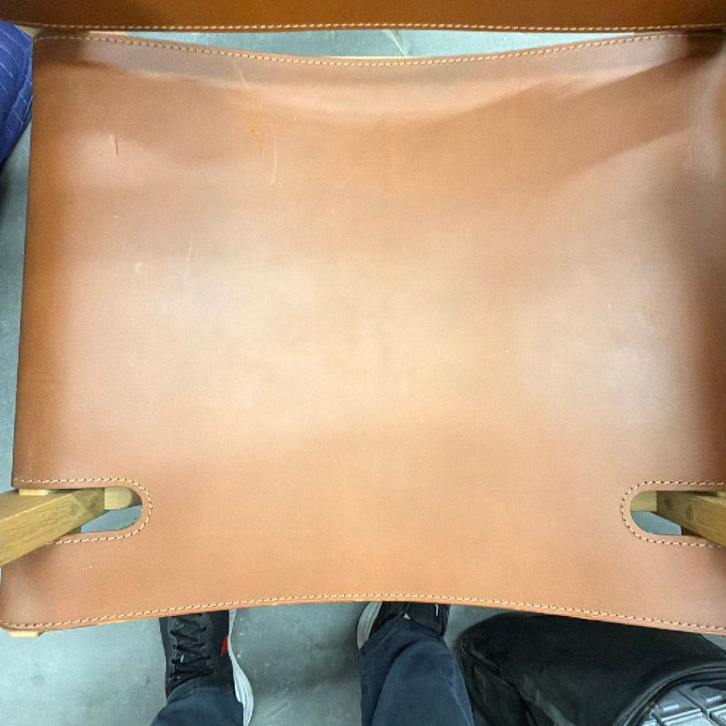Fredericia Furniture Spanish Lounge Chair in Oak and Cognac Leather