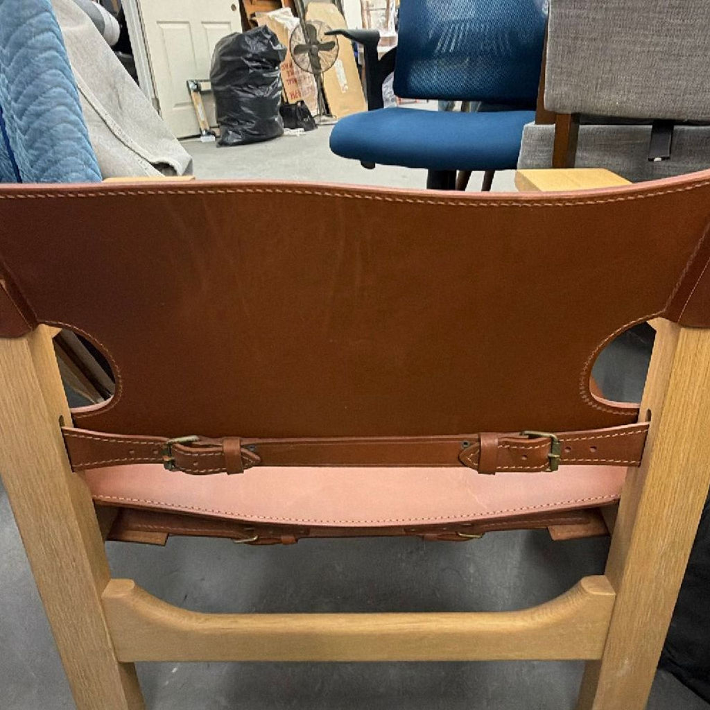 Fredericia Furniture Spanish Lounge Chair in Oak and Cognac Leather