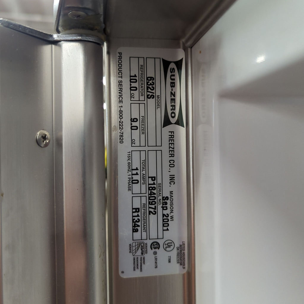 Sub-Zero 632/S 48" Stainless Steel Side by Side Refrigerator