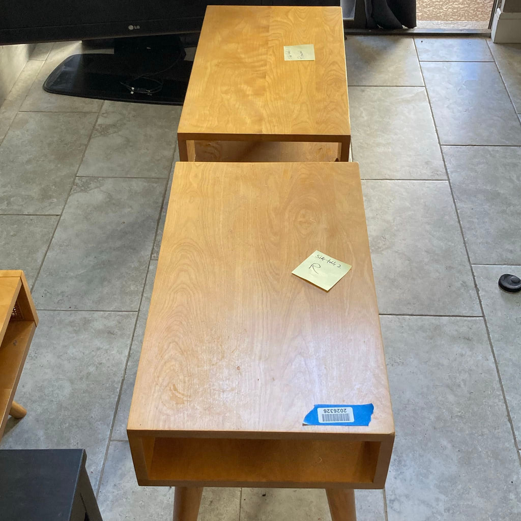 Leslie Diamond for Conant Ball Modernmates End Tables (Pair)