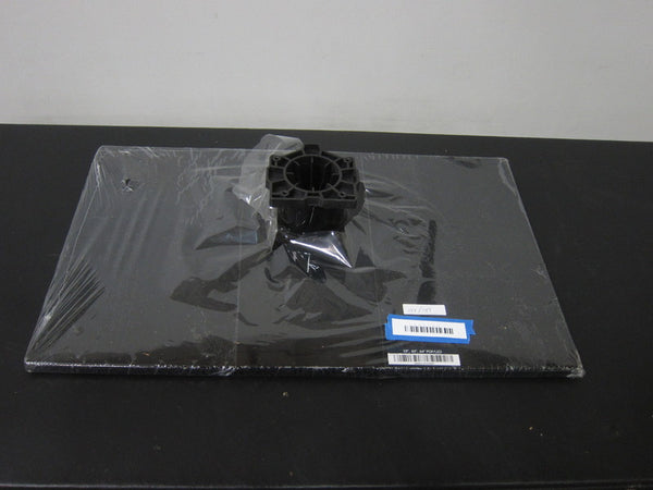 1. Reperch PDP/LED Television Stand in wrapper, black base with central mounting bracket, labeled for inventory.  