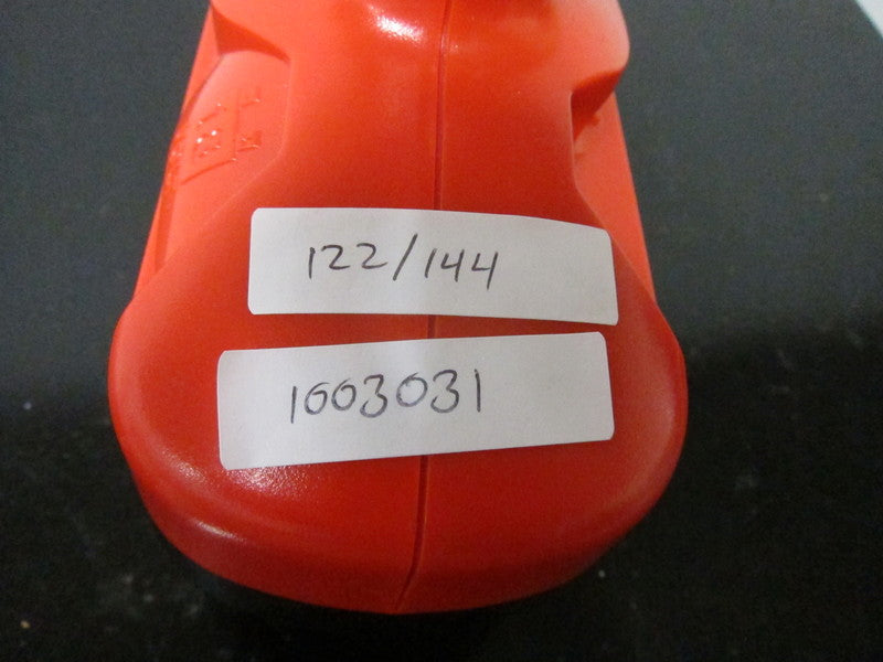 2. Close-up of the drill’s base with handwritten labels reading "122/144" and "1003031".